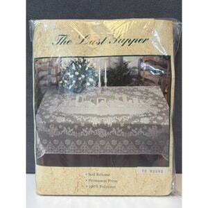 Vintage NIB The Last Supper Beige Lace Tablecloth 60"x86” Oval Easter Made inUSA